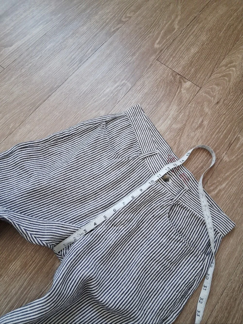 Alex Crane Cham Linen Pant In Lines